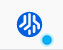 The JSTracer icon in the Toolbox top toolbar, with an active style and a small round circle at the right bottom corner.